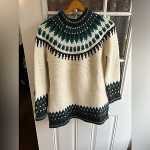 Brooks Brothers women’s fair aisle tunic sweater size medium, 19 pit-pit, 29 L